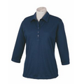 Ladies' Polo Shirt w/ 3/4 Length Sleeve - 25 Day Custom Overseas Express